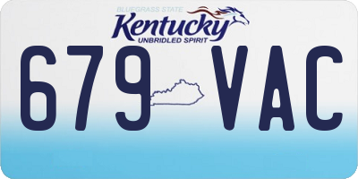 KY license plate 679VAC