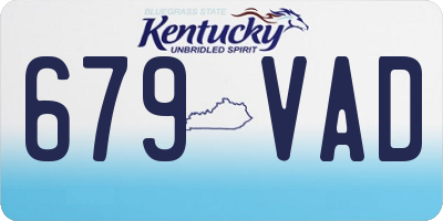 KY license plate 679VAD