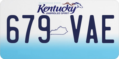 KY license plate 679VAE