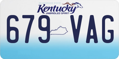 KY license plate 679VAG