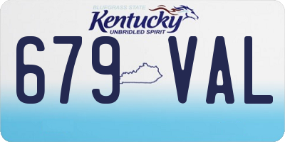 KY license plate 679VAL