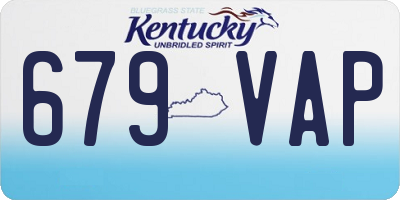 KY license plate 679VAP