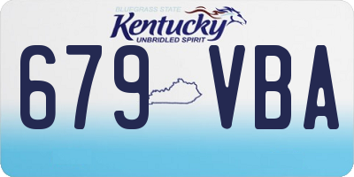 KY license plate 679VBA