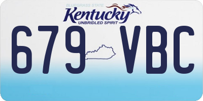 KY license plate 679VBC