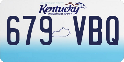 KY license plate 679VBQ
