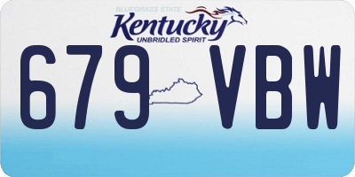 KY license plate 679VBW
