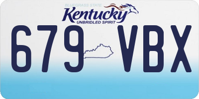 KY license plate 679VBX