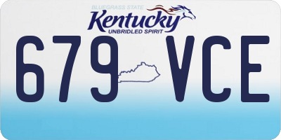 KY license plate 679VCE