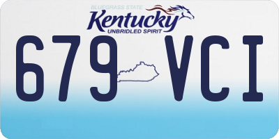 KY license plate 679VCI