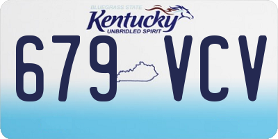 KY license plate 679VCV