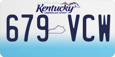 KY license plate 679VCW
