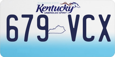 KY license plate 679VCX