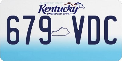 KY license plate 679VDC