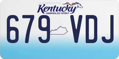 KY license plate 679VDJ