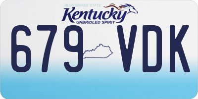 KY license plate 679VDK