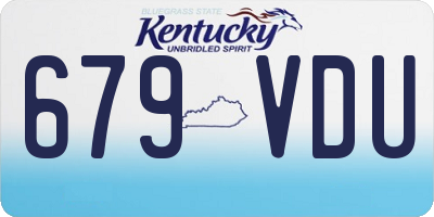 KY license plate 679VDU