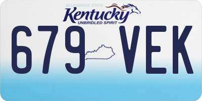 KY license plate 679VEK