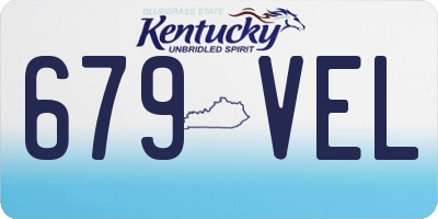 KY license plate 679VEL