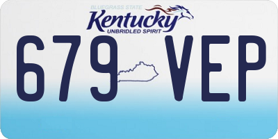 KY license plate 679VEP