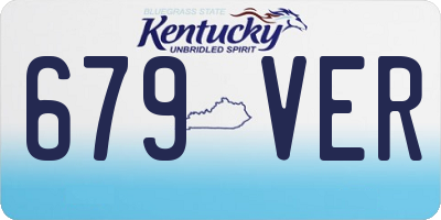 KY license plate 679VER