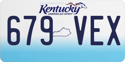 KY license plate 679VEX