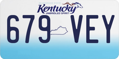 KY license plate 679VEY