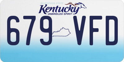 KY license plate 679VFD