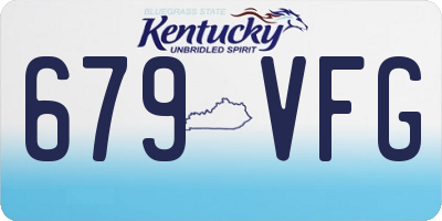 KY license plate 679VFG
