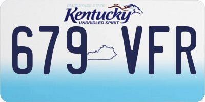 KY license plate 679VFR
