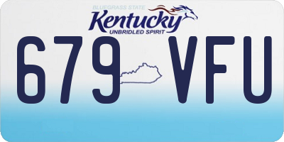 KY license plate 679VFU