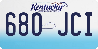 KY license plate 680JCI