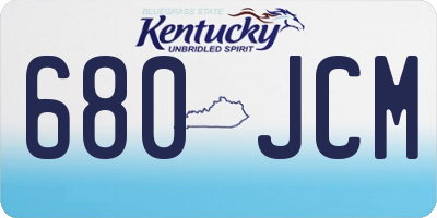 KY license plate 680JCM