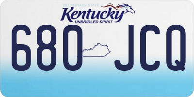 KY license plate 680JCQ