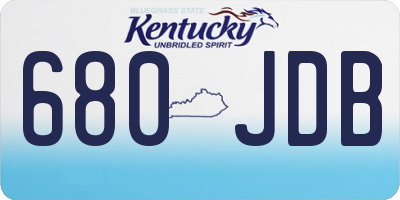 KY license plate 680JDB