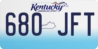 KY license plate 680JFT