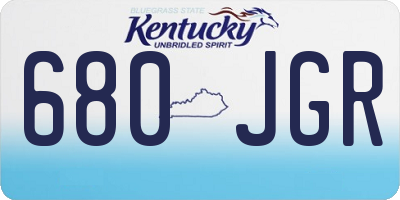 KY license plate 680JGR
