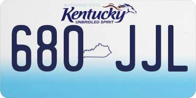 KY license plate 680JJL