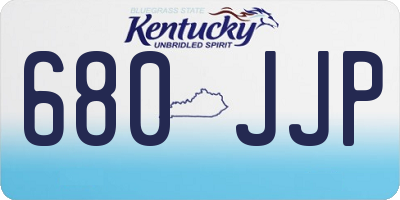 KY license plate 680JJP
