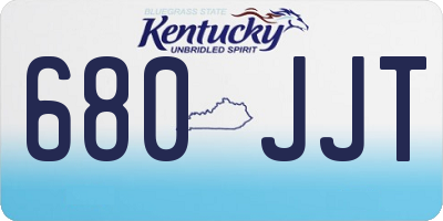 KY license plate 680JJT