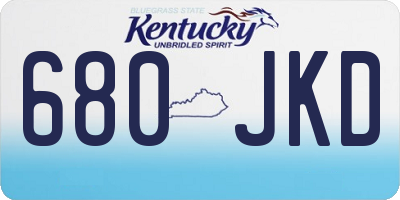 KY license plate 680JKD