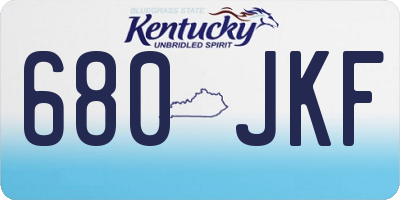 KY license plate 680JKF