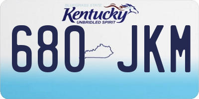 KY license plate 680JKM