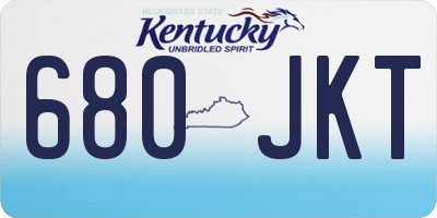 KY license plate 680JKT