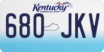 KY license plate 680JKV