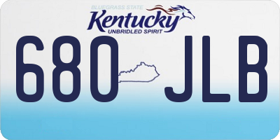 KY license plate 680JLB