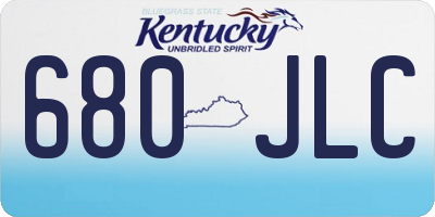 KY license plate 680JLC