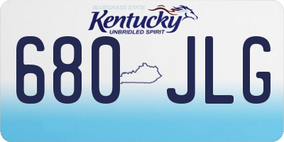 KY license plate 680JLG