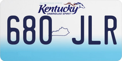 KY license plate 680JLR