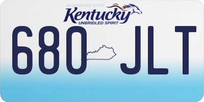 KY license plate 680JLT