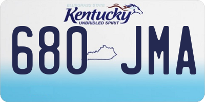 KY license plate 680JMA